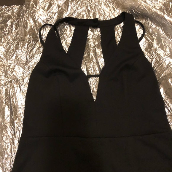 Socialite Dresses & Skirts - Strappy Black Midi Cocktail Dress Sz L